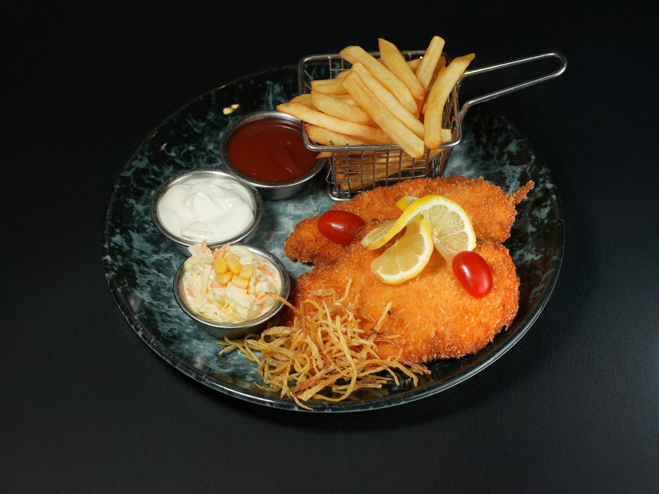 اسكالوب دجاج بانيه